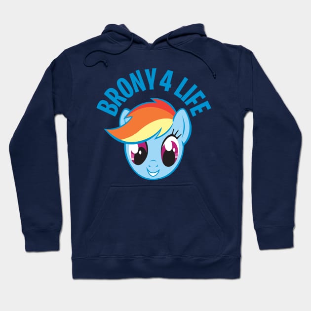 My little pony - BRONY 4 LIFE - Big Dash face Hoodie by KERZILLA